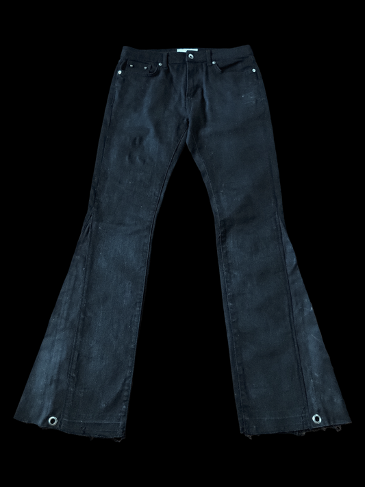 WAXED'n'FLARED BLACK DENIM