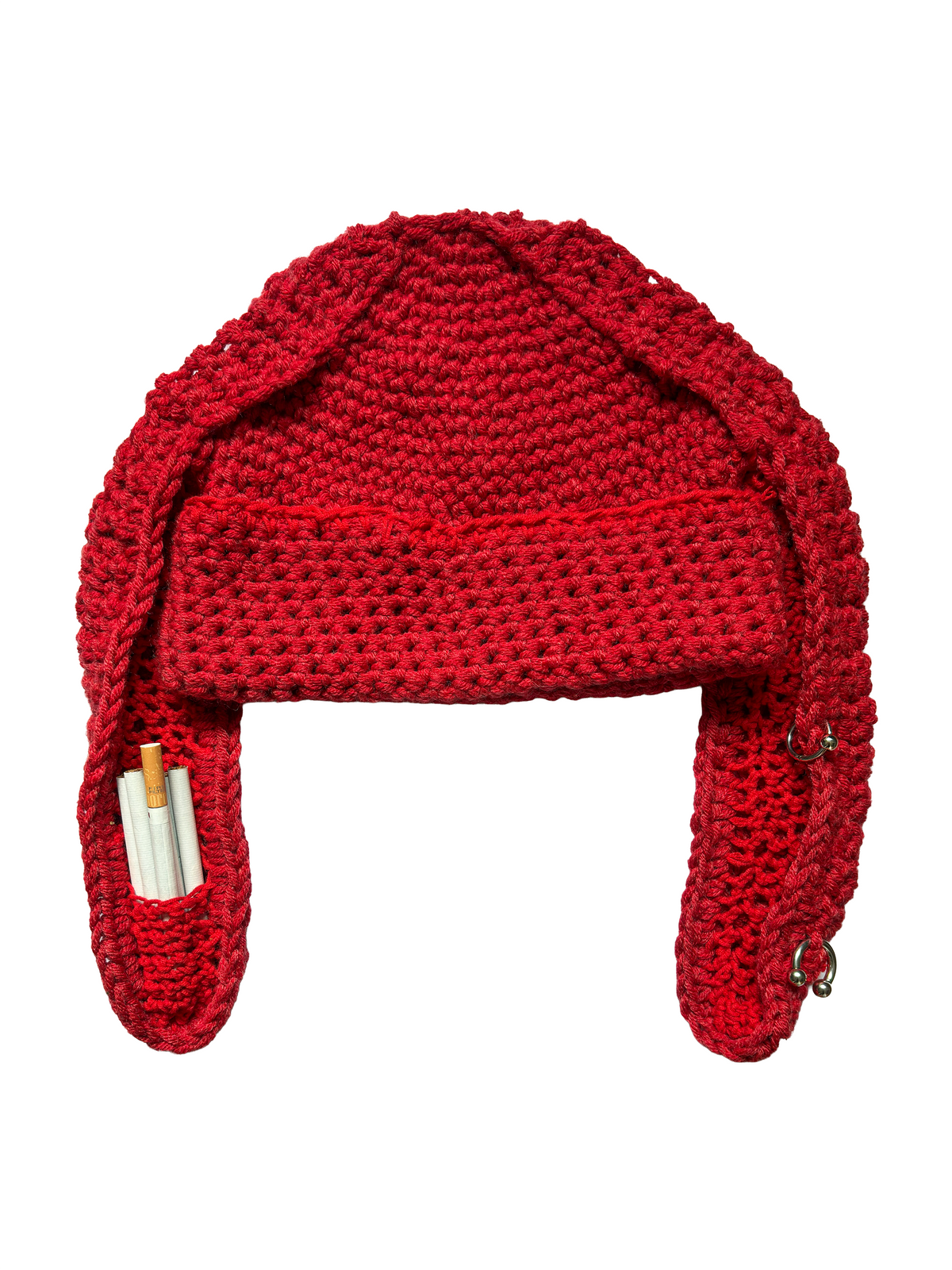 bünny beanie (red) – ANHEDONYA CULT