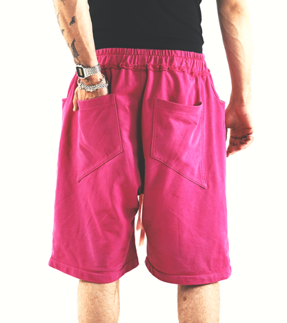METAL WASHED SHORTS (pink)